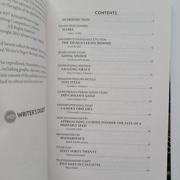 3 Books Writer's Digest Competition Collection 2012 2013 2015 81 82 84 - Picture 5 of 11
